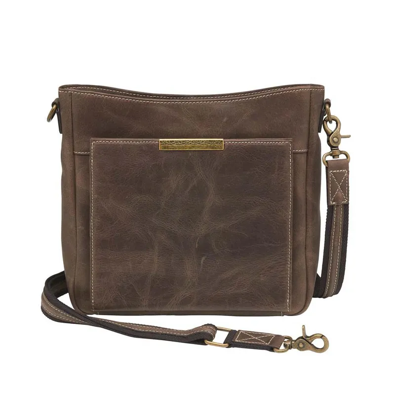 Gun Tote‘N Mamas Distressed Leather Slim X-Body RFID Purse