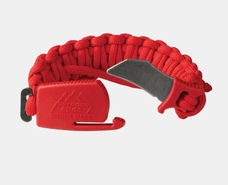 Outdoor Edge Para-Claw Trainer Knife with 1.5" Blunt Tip Blade, Medium, Red - PCT-80D