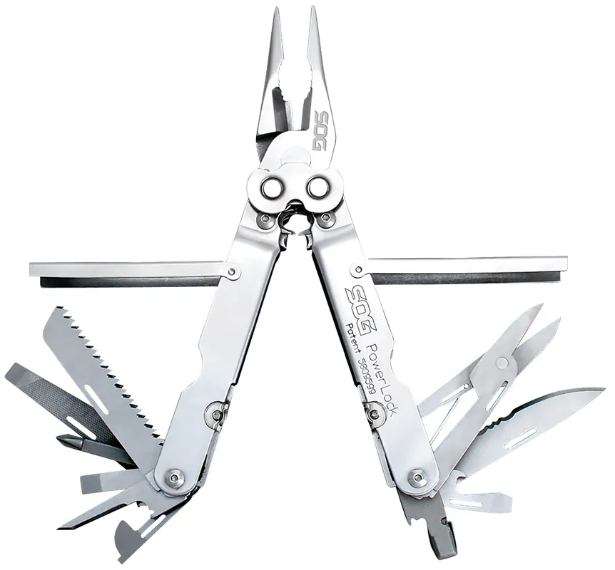 S.O.G PowerLock Polished 420 Stainless Steel 7" Long Includes Sheath