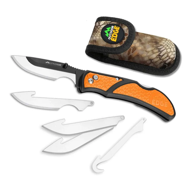 Outdoor Edge, Razorcape, Folding Knife, Plain Edge, 3" Blades RCB30-10C