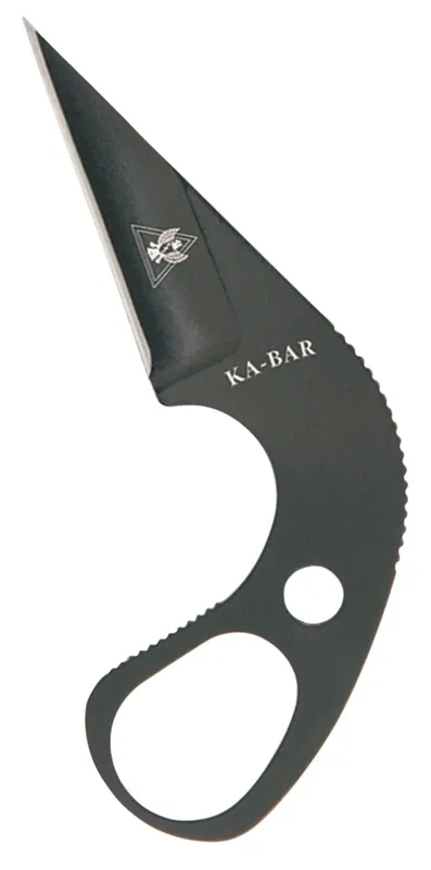 Ka-Bar TDI Law Enforcement 1.63" Fixed Drop Point Plain Black 9Cr18MoV SS Blade & Handle, Includes Sheath