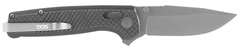 S.O.G Terminus XR LTE 2.95" Folding Clip Point Plain Graphite TiCN Cryo CPM S35VN Steel Blade Black G10