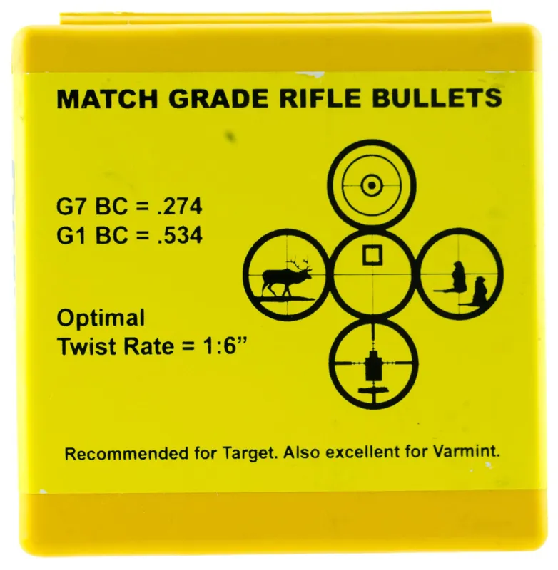 Berger Bullets Target .22 Cal .224 90 gr Secant Very Low Drag 100 Per Box