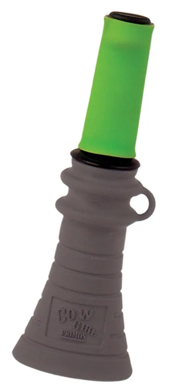 Primos Cow Girl Open Call Cow Sounds Attracts Elk Gray/Green Rubber