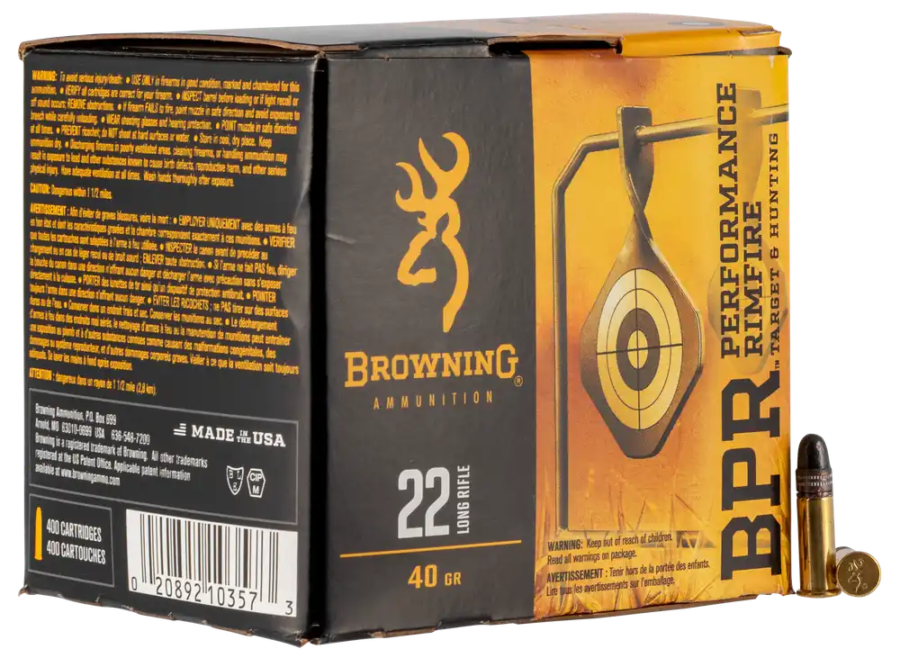 Browning Ammo BPR 22lr 40gr Lead 400rd Bx / 4 Cs