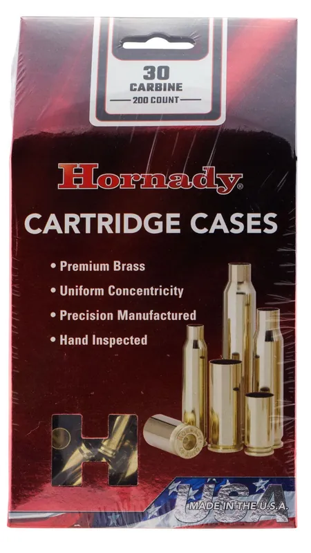 Hornady Unprimed Cases Cartridge 30 Carbine Rifle Brass