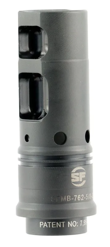 SureFire SOCOM Muzzle Brake Black DLC Stainless Steel with 5/8"-24 tpi Threads for 7.62mm AR-10