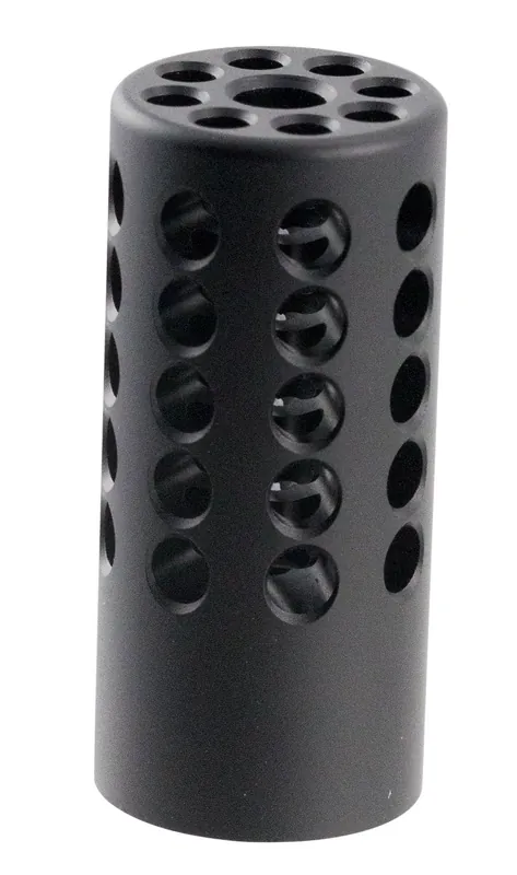 Tactical Solutions X-Ring Compensator Black Matte Aluminum with 1/2"-28 tpi Threads, .920" Diameter & 360 Degree Ports for 22 LR Ruger 10/22
