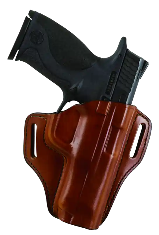 Bianchi Remedy OWB Tan Leather Fits 1911 3.5" S&W M&P 9 Compact w/wo Thumb Safety Belt Slide Mount RH