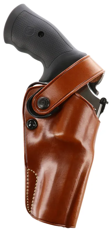 Galco DAO Tan Leather Mounts to Belt for S&W N Frame RH