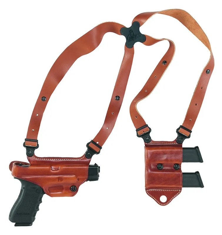Galco Miami Classic II Shoulder System,Black Leather,Fits Glock 17/19/22/23/26/27/31-35 RH