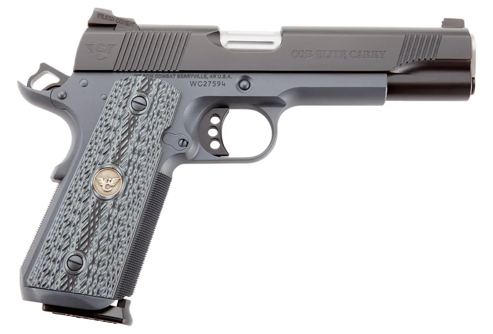 Wilson Combat CQBECFS9 1911 Elite Carry 9mm, 5" Barrel, Gray Frame / Black Slide