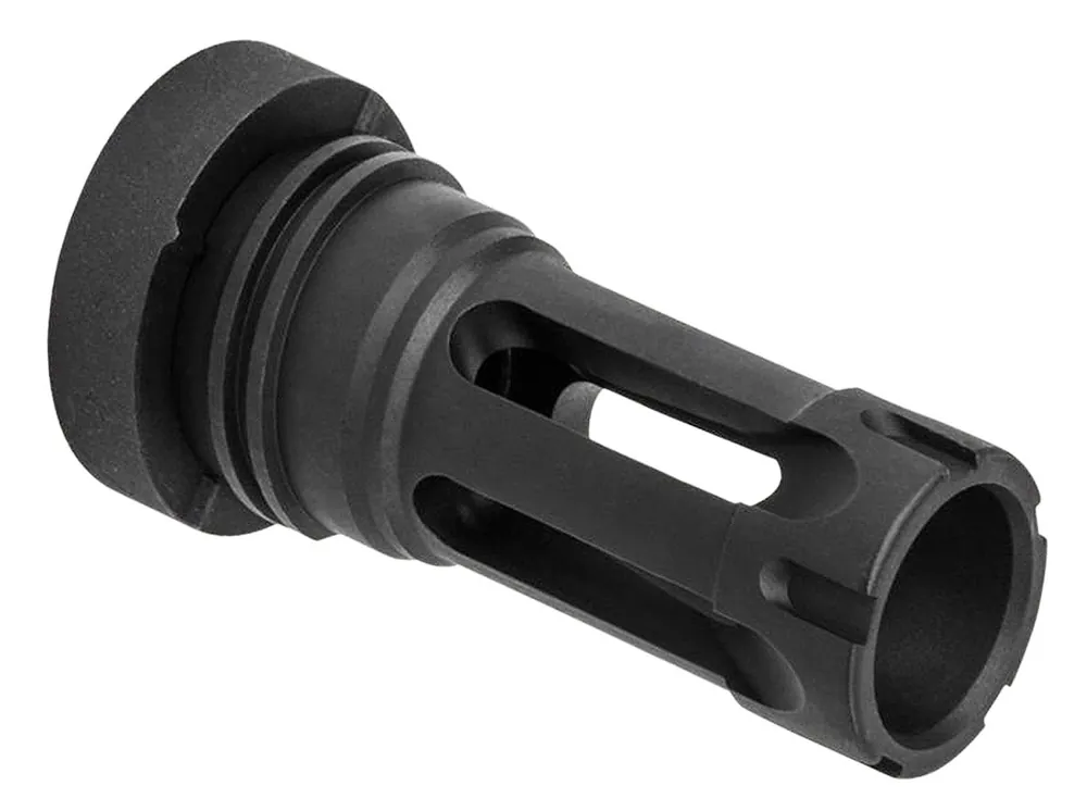 Yankee Hill QD Light Tactical Flash Hider made of Black Finish Steel with 1/2"-28 tpi Threads for 30 Cal AR-Platform