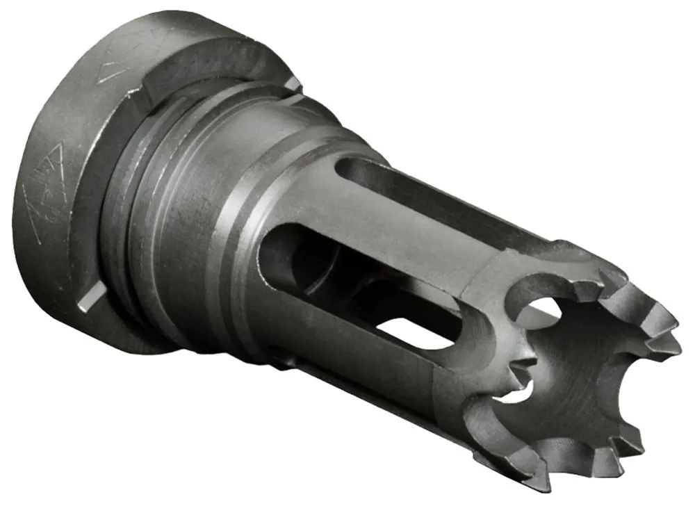 Yankee Hill Phantom Q.D. Flash Hider Black Steel with M14x1 LH Threads for 30 Cal AK-Platform
