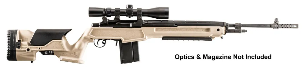 Archangel Precision Stock Desert Tan Synthetic Fixed with Adjustable Cheek Riser for Springfield M1A, M14