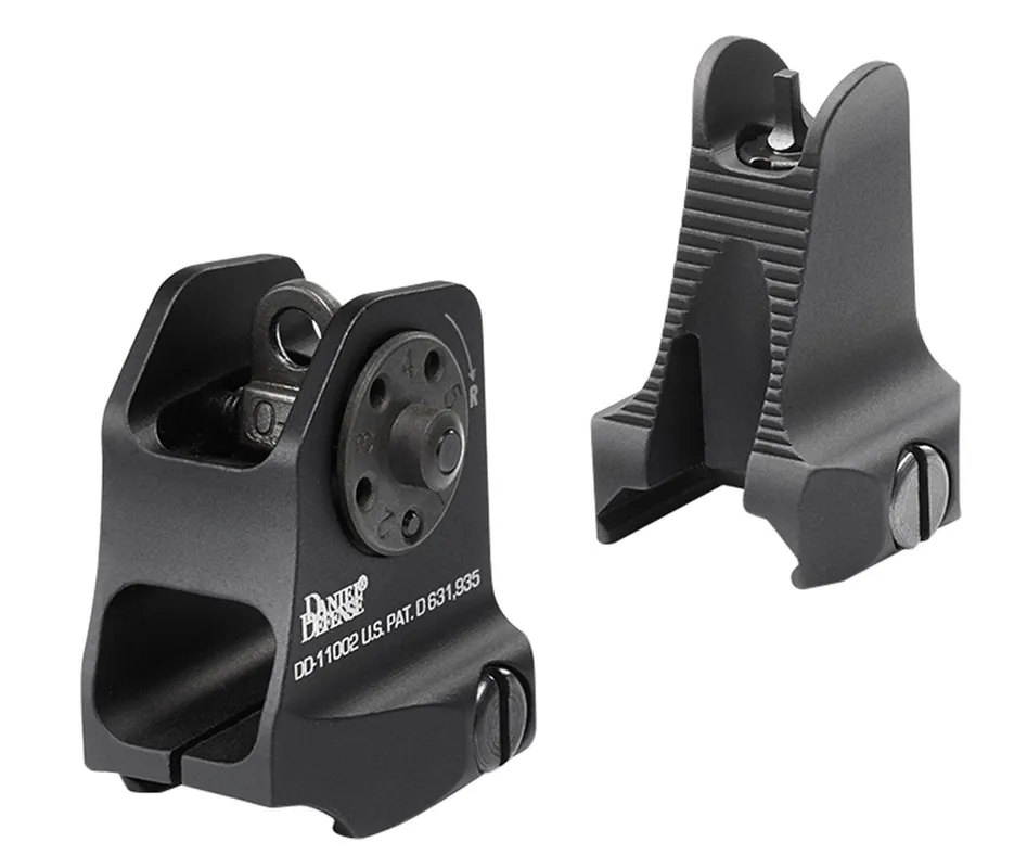 Daniel Defense Rock and Lock Sight Set Fixed Black Hardcoat Anodized for AR-15