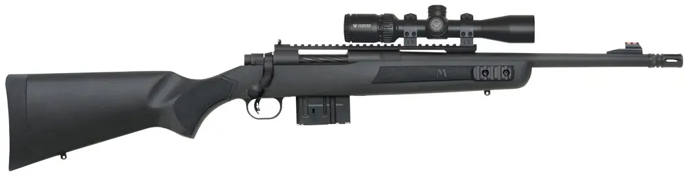 Mossberg MVP Scout 7.62x51mm 16.25" 10+1 Steel Rec Flash Hider Rail Fiber Optic Frt Sight Synthetic Stock Vortex Scope 27793