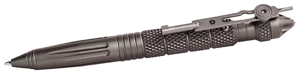Uzi Accessories Tactical Pen Gun Metal Aluminum 6" Features Glass Breaker/Cuff Key UZITACPEN4GM