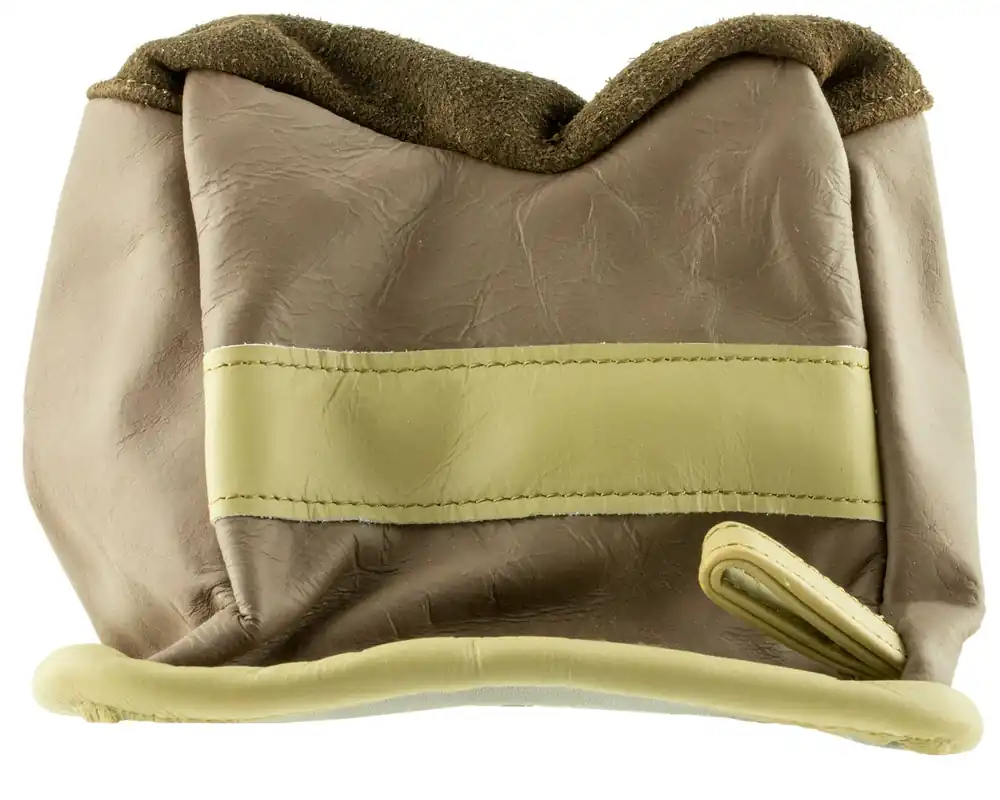 BenchMaster Bench Bag Medium Empty Tan Leather Front Bag 6.80 oz