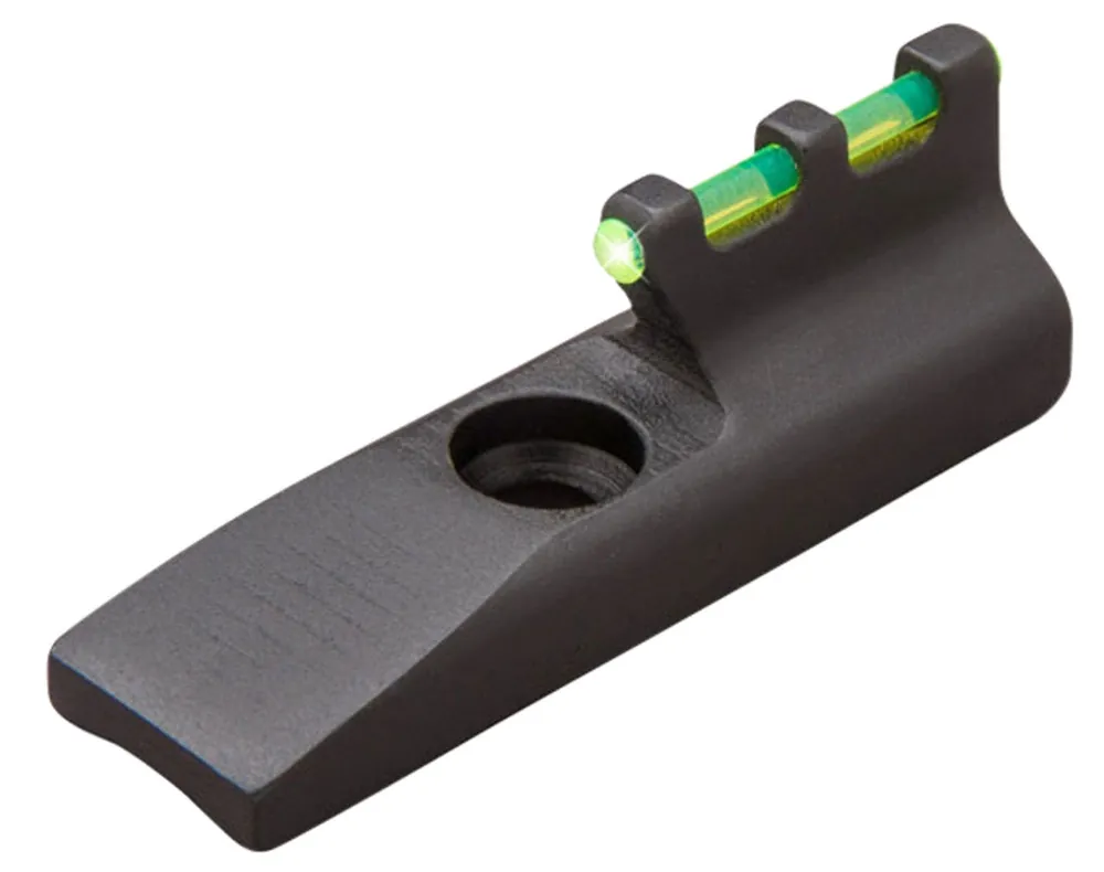 TruGlo Rimfire Pistol Front Sight Green Fiber Optic with Black Finished Frame for Browning Buck Mark, Ruger MKII, MKIII, MKIV, 22/45