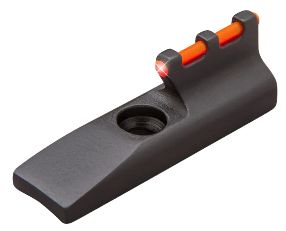 TruGlo Rimfire Pistol Front Sight Red Fiber Optic with Black Finished Frame for Browning Buck Mark, Ruger MKII, MKIII, MKIV, 22/45